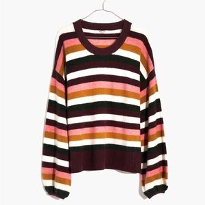 Madewell Striped Payton Pullover Sweater in Coziest Yarn